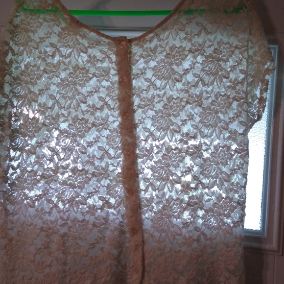 Lace Overlay Blouse - Picture 3 of 3